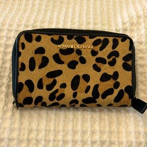 Armani Exchange Wallet Leopard Print